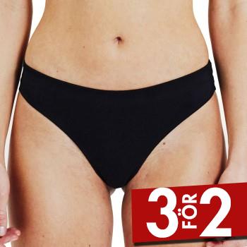 Bread and Boxers Cotton Thong Trosor 2P Svart ekologisk bomull Small Dam