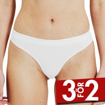 Bread and Boxers Cotton Thong Trosor 2P Vit ekologisk bomull Small Dam