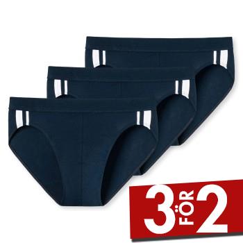 Schiesser Kalsonger 3P 95-5 Stretch Rio Slip 3XL-4XL M&ouml;rkbl&aring; bomull 3XL Herr
