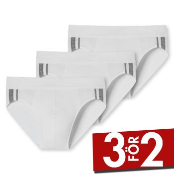 Schiesser Kalsonger 3P 95-5 Stretch Rio Slip 3XL-4XL Vit bomull 3XL Herr
