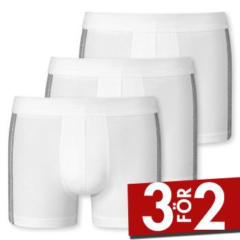 Schiesser Kalsonger 3P 95-5 Stretch Shorts 3XL-4XL Vit bomull 3XL Herr