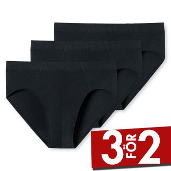 Schiesser Kalsonger 3P Supermini Briefs 3XL-4XL Svart bomull 3XL Herr