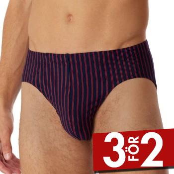 Schiesser Kalsonger Supermini Briefs R&ouml;d/Bl&aring; bomull Small Herr
