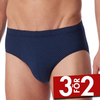 Schiesser Kalsonger Cotton Casuals Mini Brief M&ouml;rkbl&aring; ekologisk bomull Small Herr