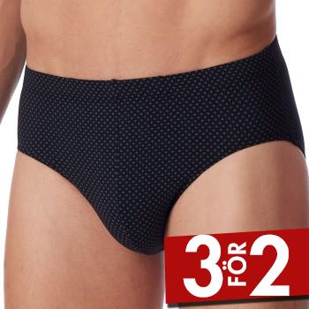 Schiesser Kalsonger Cotton Casuals Mini Brief Svart ekologisk bomull Small Herr