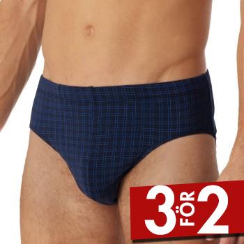 Schiesser Kalsonger Cotton Casuals Brief M&ouml;rkbl&aring; ekologisk bomull Small Herr