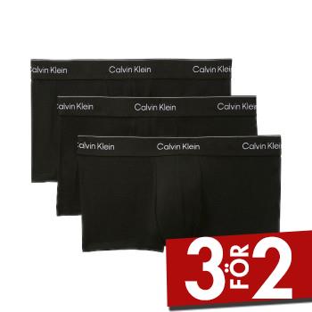 Calvin Klein Kalsonger 3P Icon Cotton Stretch Low Rise Trunk Svart bomull Small Herr