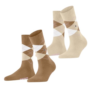 2-Pakk Burlington Everyday Argyle Women socks