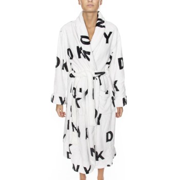 DKNY Self Titled Robe Hvit polyester Large Dame