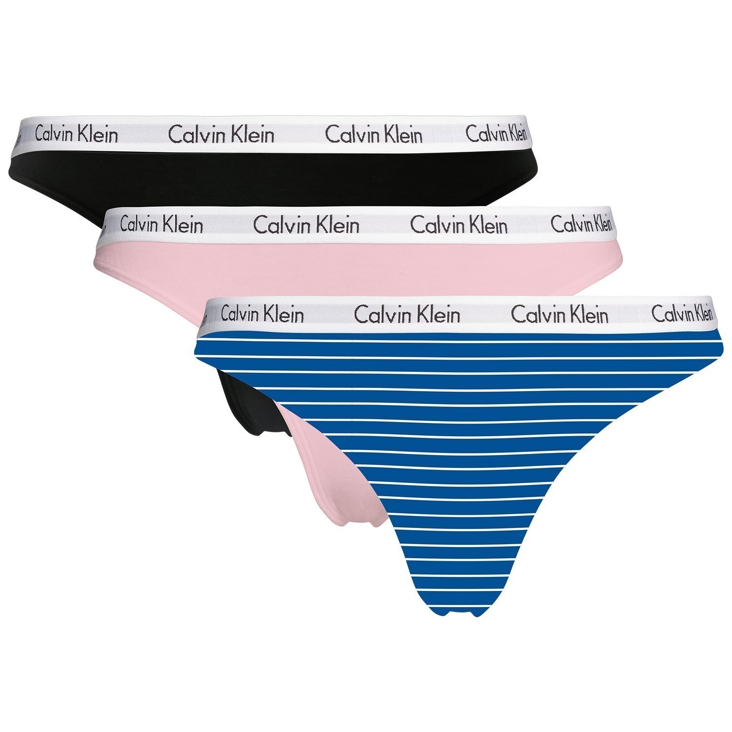3-Pack Calvin Klein Carousel Thongs - Thong - Briefs - Underwear -  Timarco.co.uk