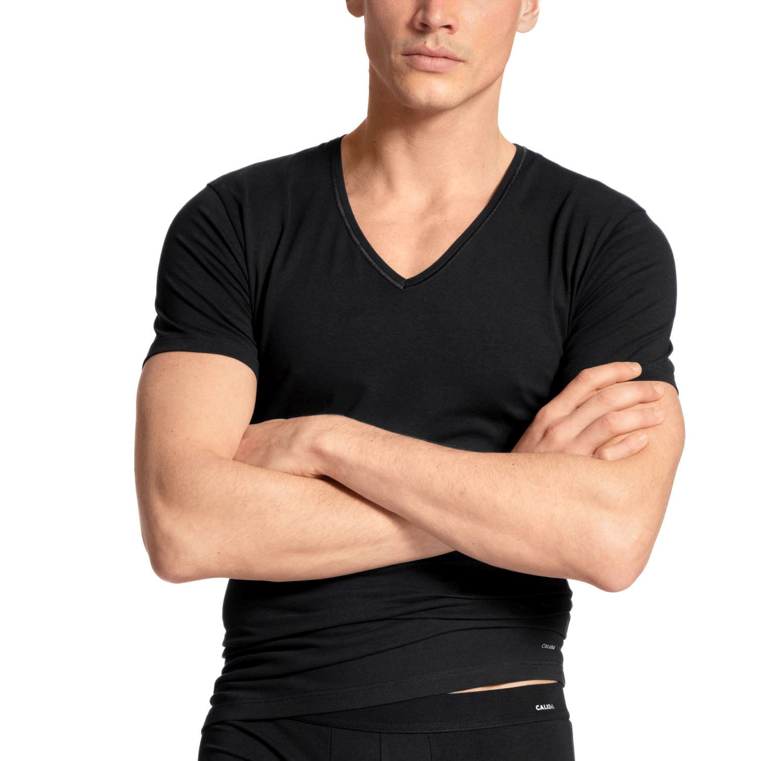 Cotton Classic V-Neck T-Shirt by Calida