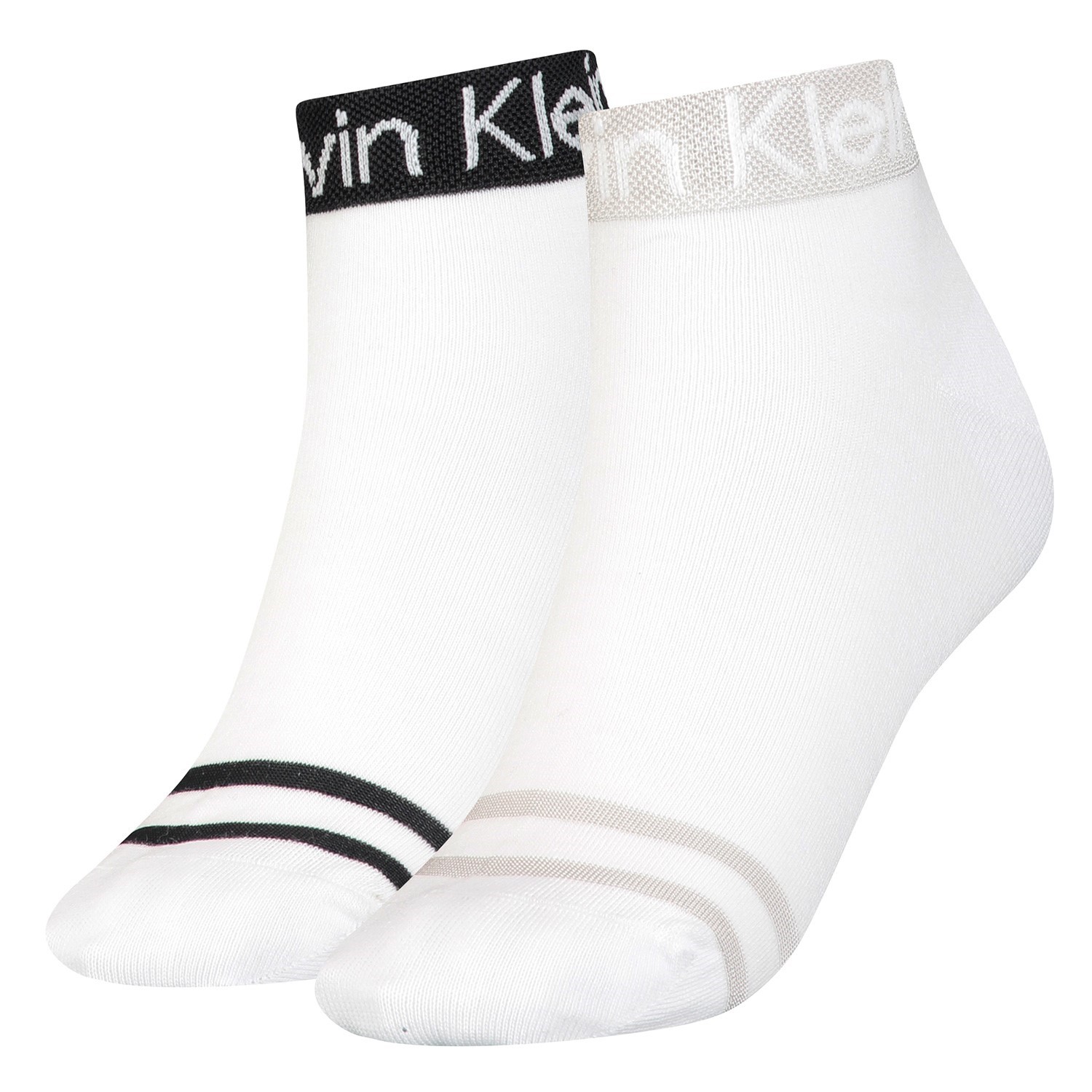Calvin Klein Logo Welt Quarter Socks 