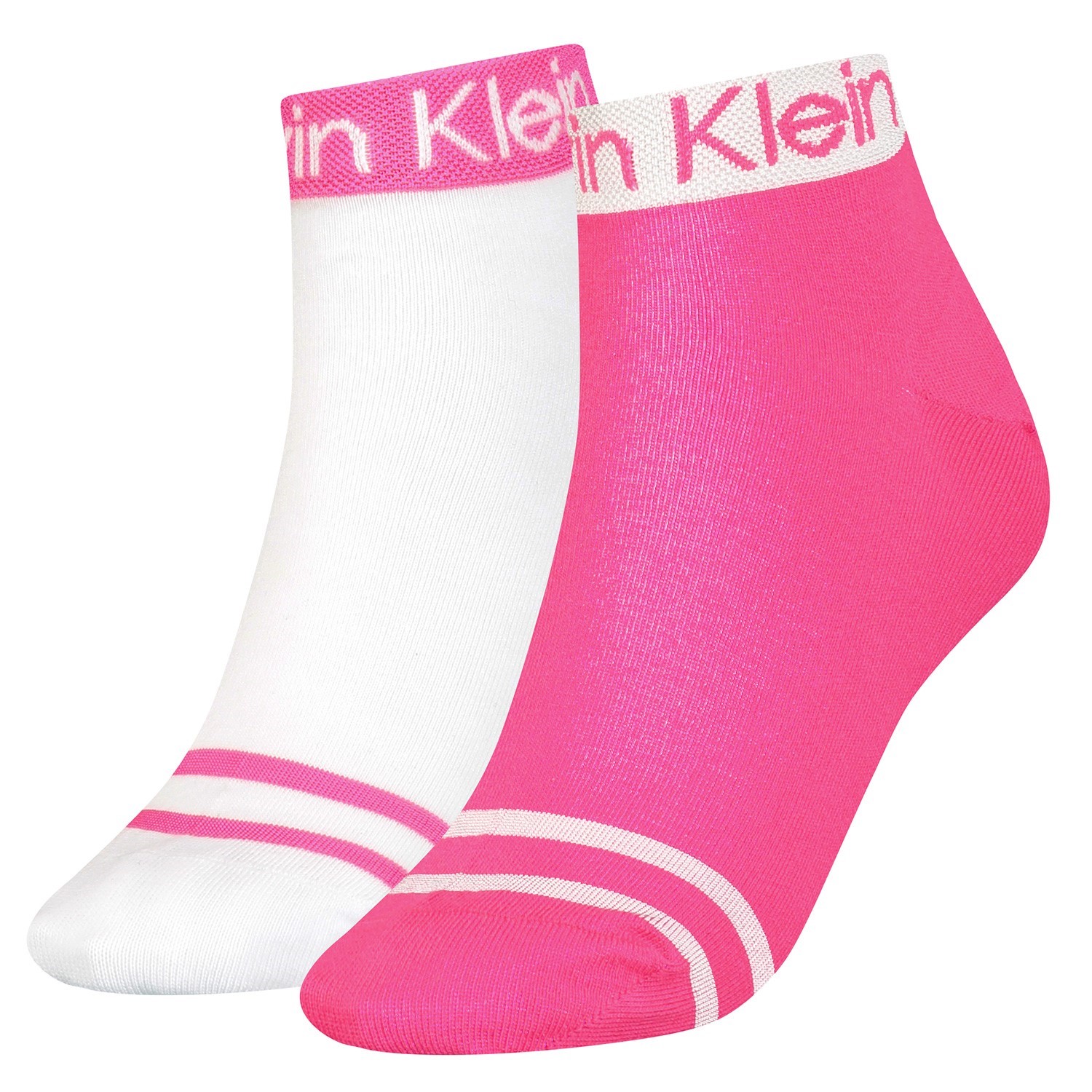 Calvin Klein Logo Welt Quarter Socks 