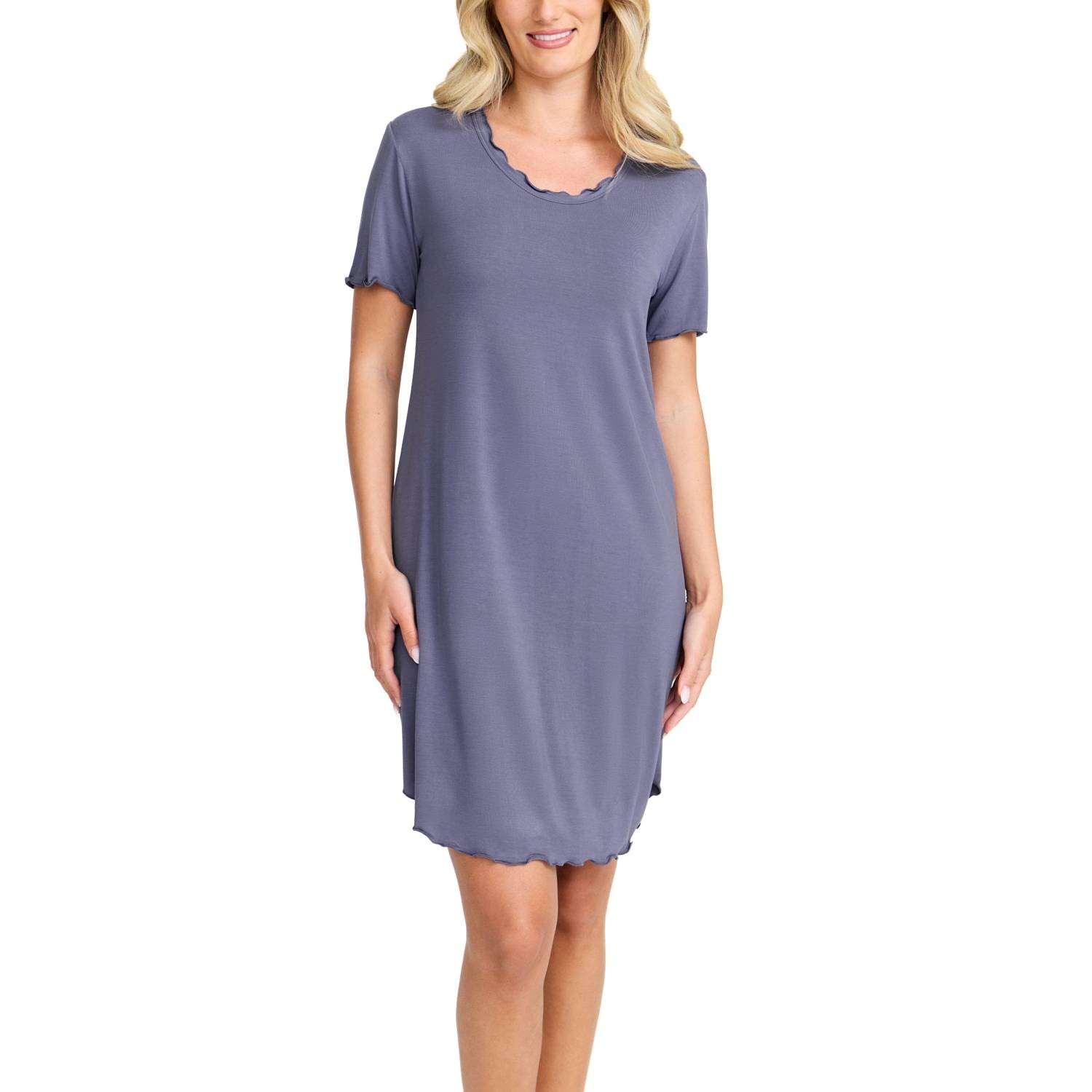 Damella Bamboo Plain Short Sleeve Nightdress
