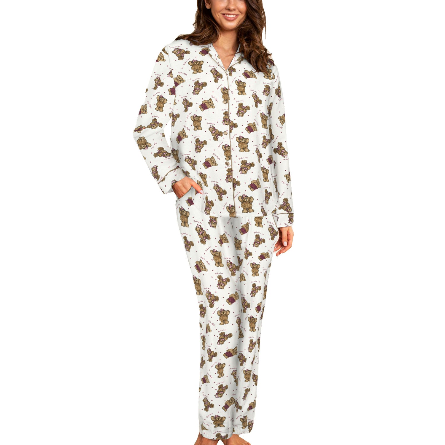 Lady Avenue Cotton Flannel Pyjamas