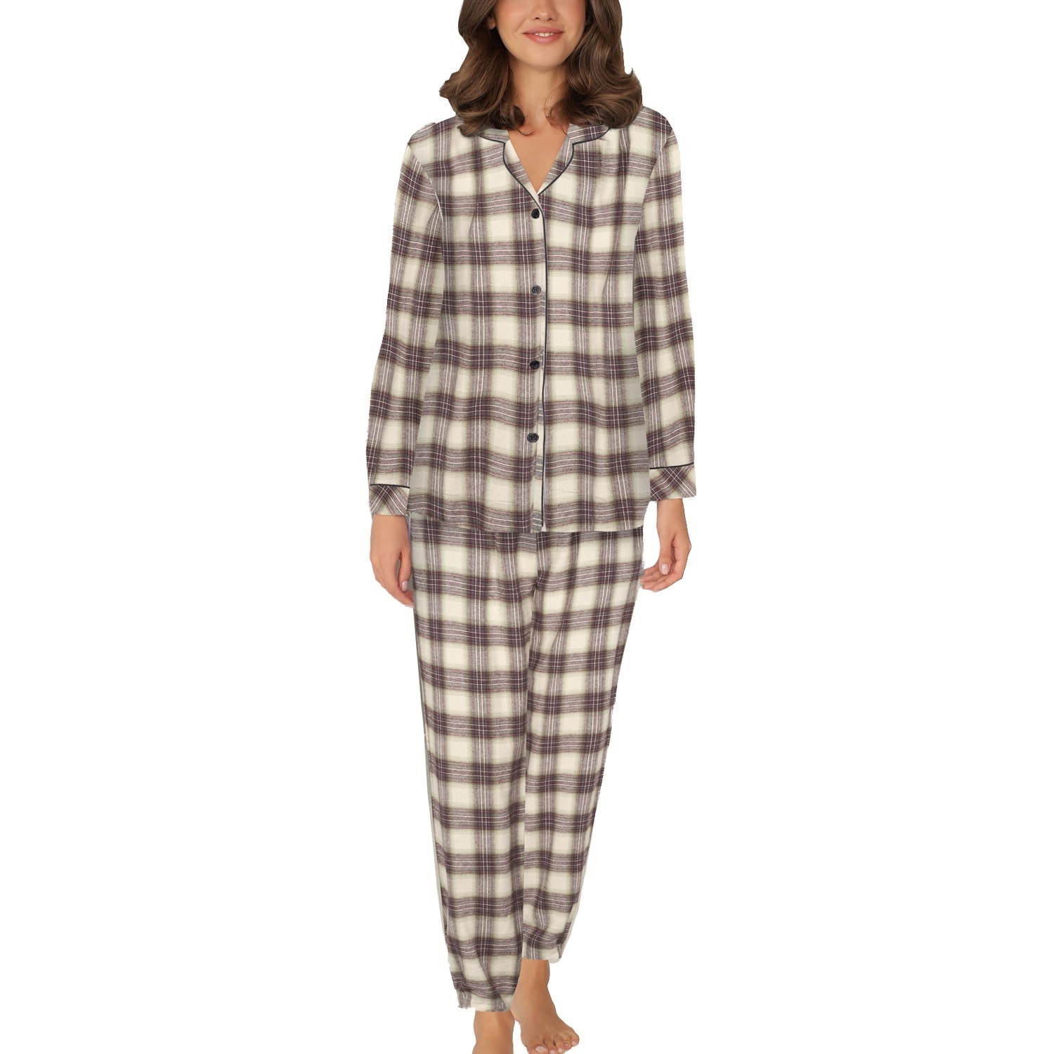 Lady Avenue Cotton Flannel Pyjamas