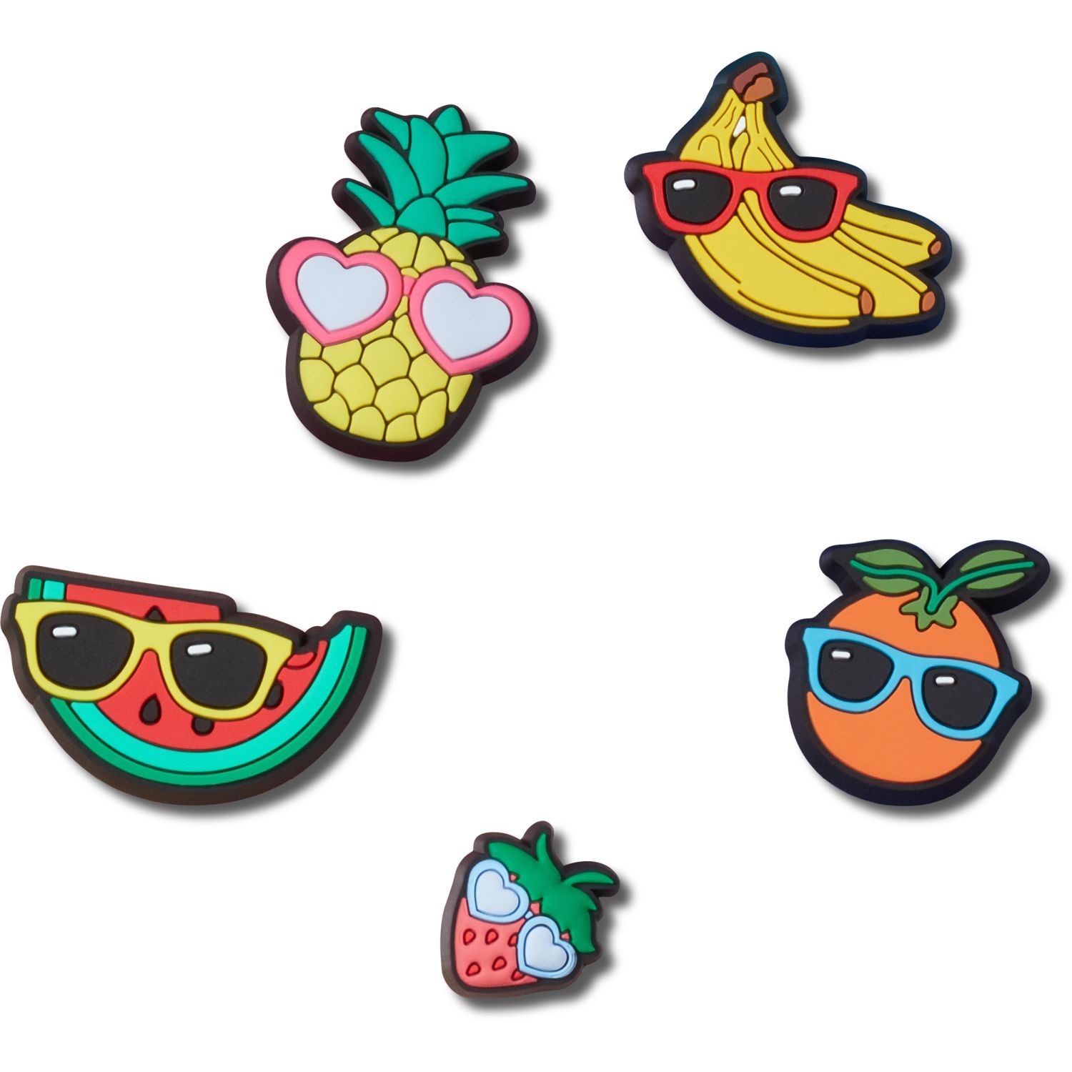 5 er Pack Crocs Jibbitz Cute Fruit With Sunnies Jibbitz Accessoires Accessories Timarco