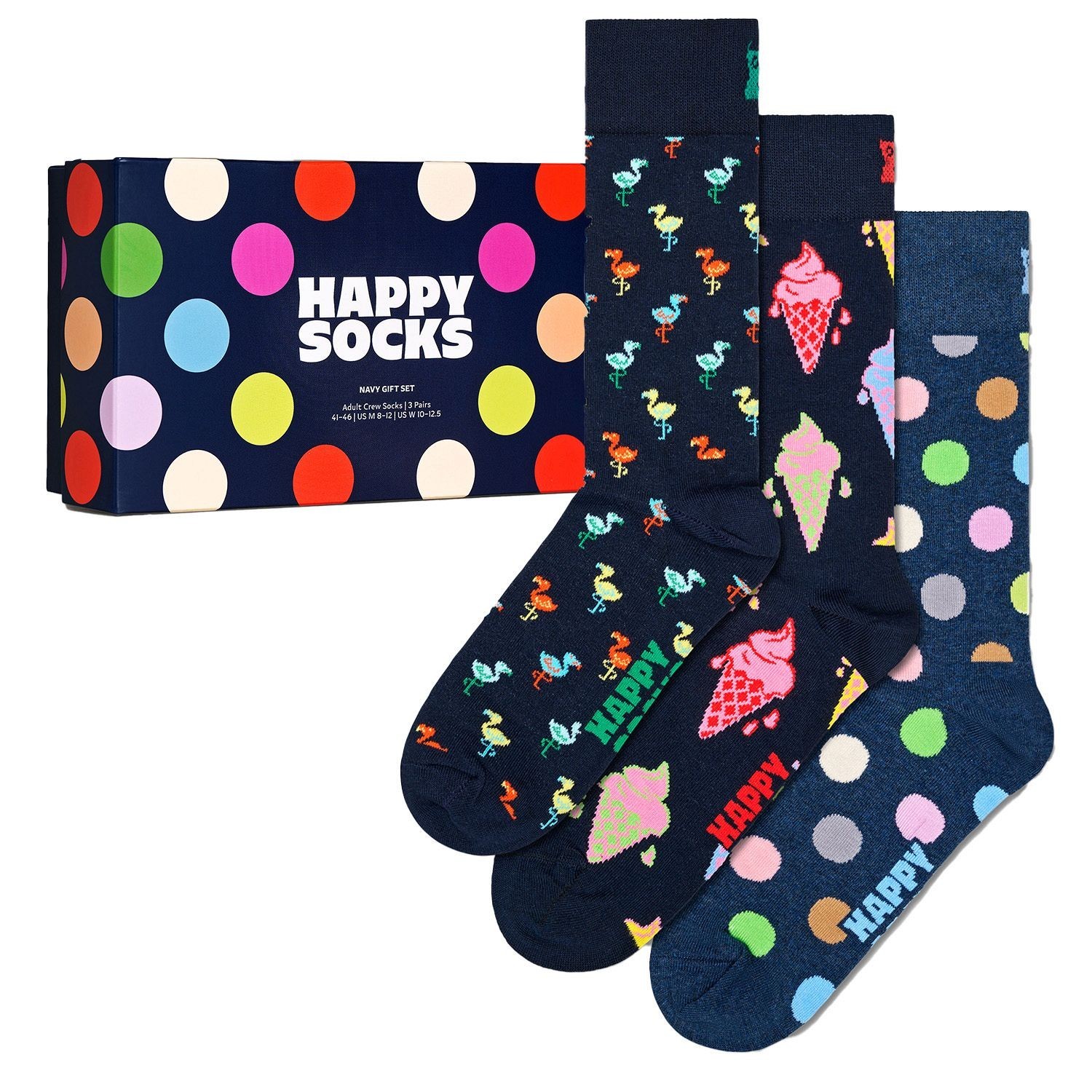 Happy Socks Navy Socks Gift Box