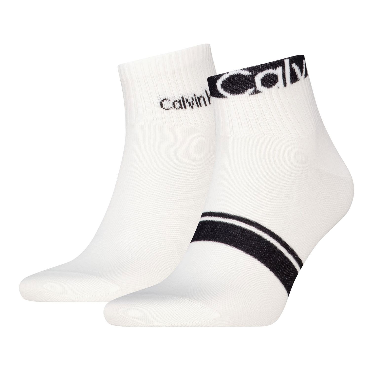 Calvin Klein Cotton Logo Stripe Ankle Socks