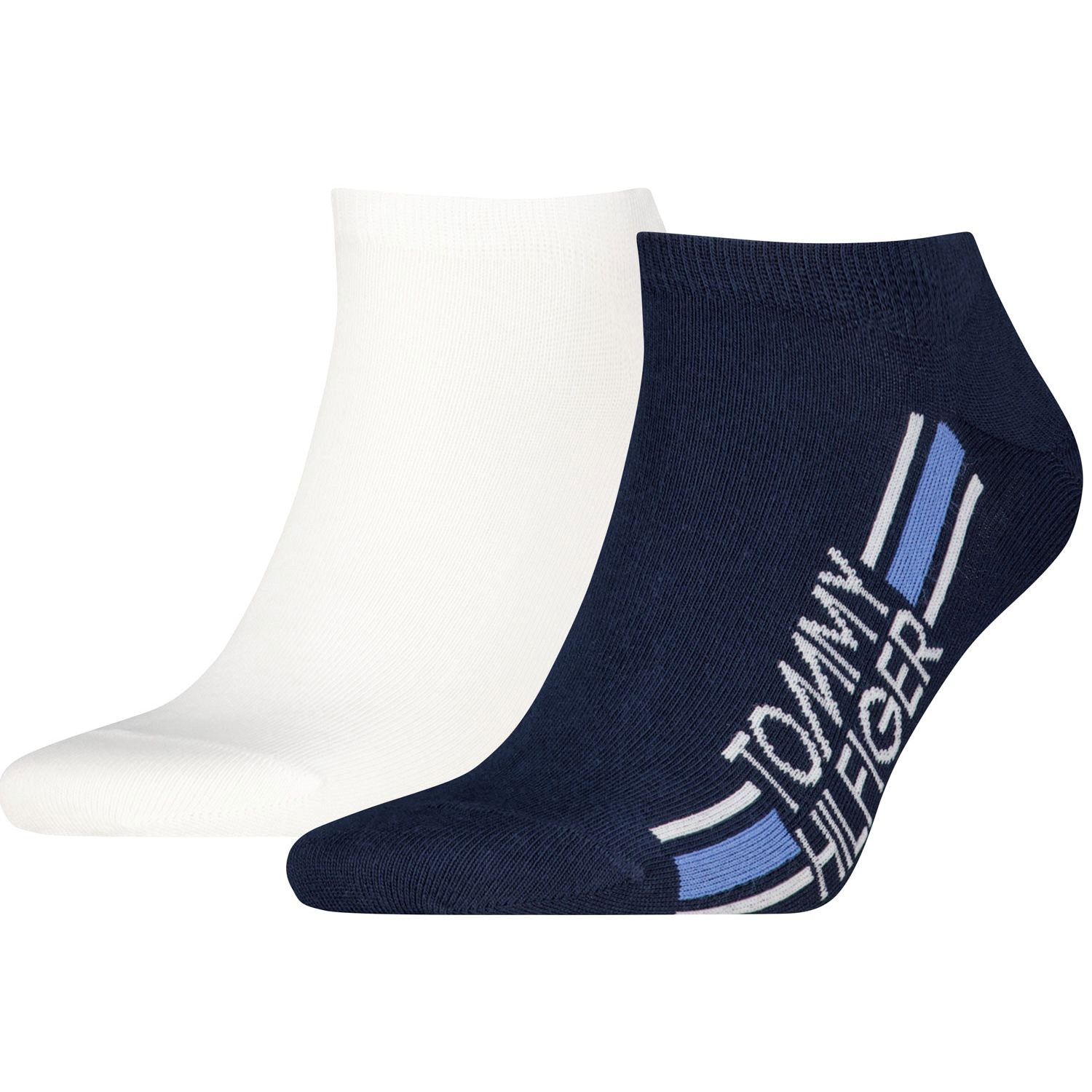 Tommy Hilfiger Cotton Logo Stripe Sneaker Socks