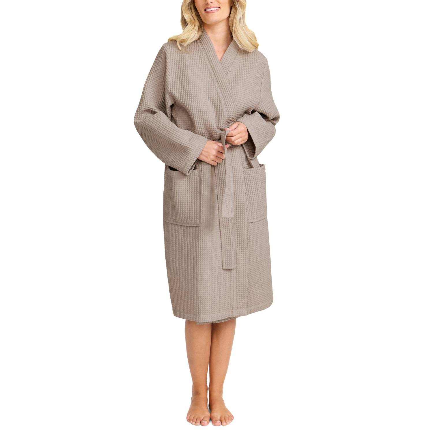 Damella Cotton Jersey Waffle Robe
