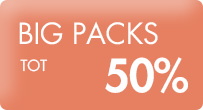 Big packs tot 50%