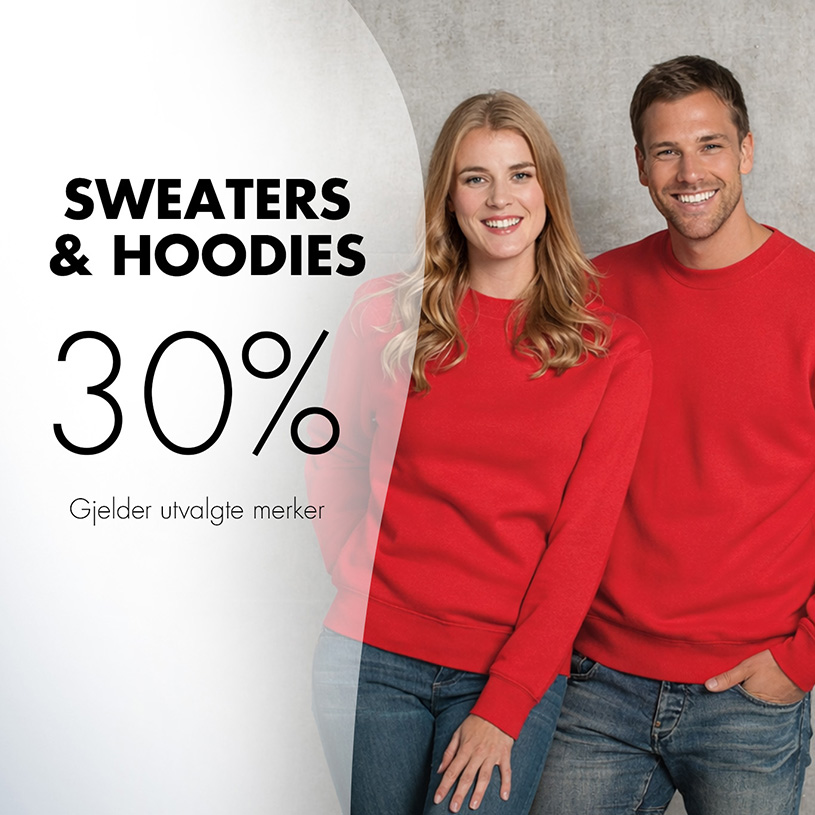 sweaters and hoodies 30%