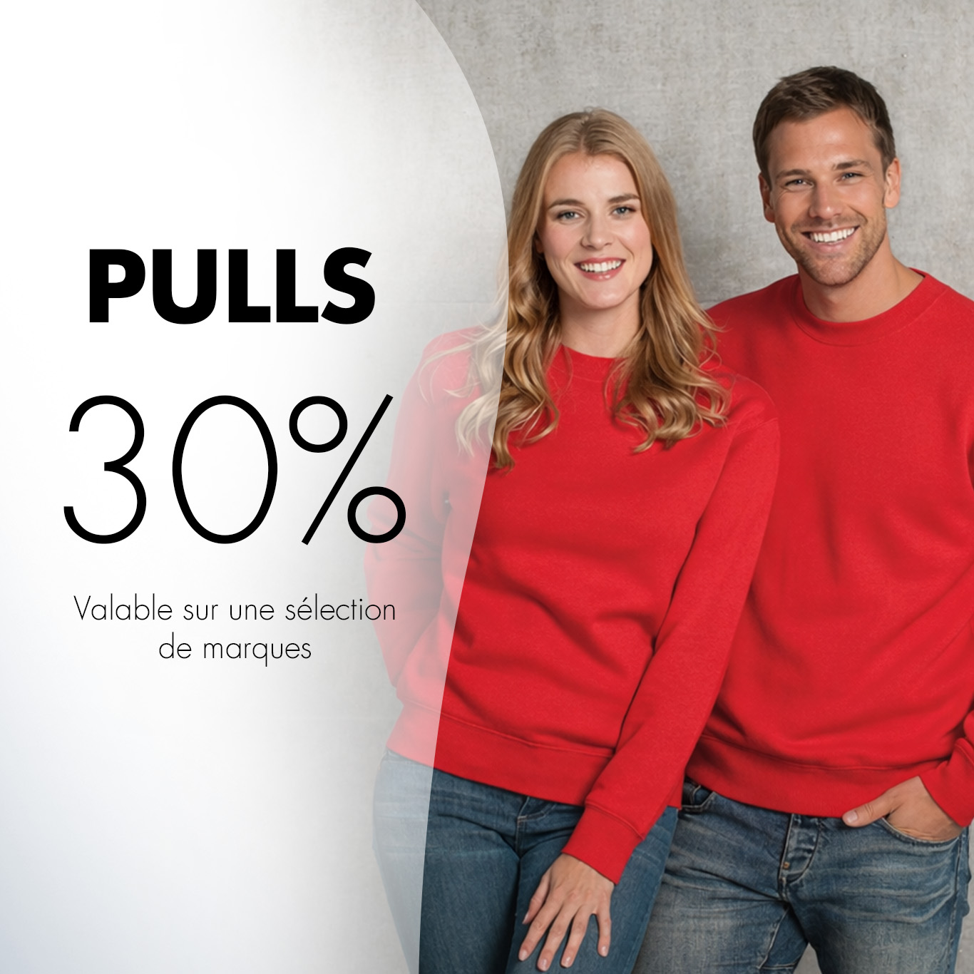 Des pulls 30%